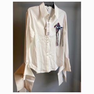 Lily Fall Chest Embroidery Blouse
